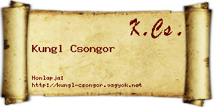 Kungl Csongor névjegykártya