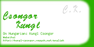csongor kungl business card